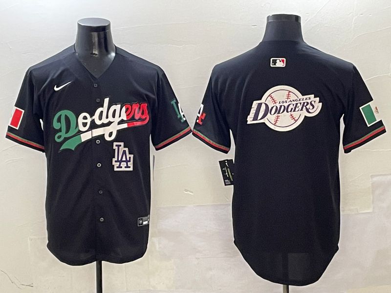 Men Los Angeles Dodgers Blank Black Mexico Second generation Nike 2025 MLB Jersey style 30